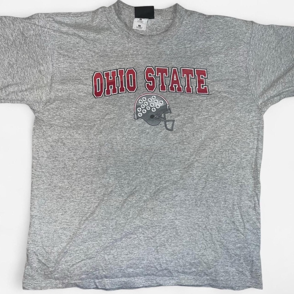 Vintage Y2K Ohio State University Buckeyes T-Shirt Adult Size XL Gray NCAA